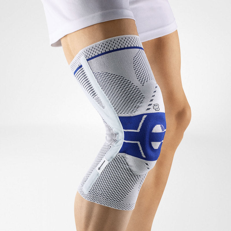 Image of our knee brace GenuTrain P3 worn on a knee